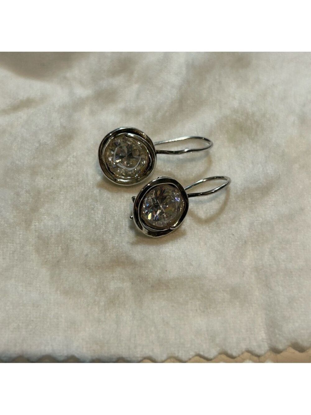 Dazzling Silver Crystal Earrings